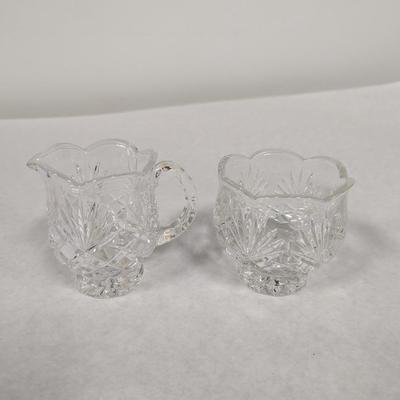 Hampton Hall By Noritake Crystal Creamer & Sugar Bowl