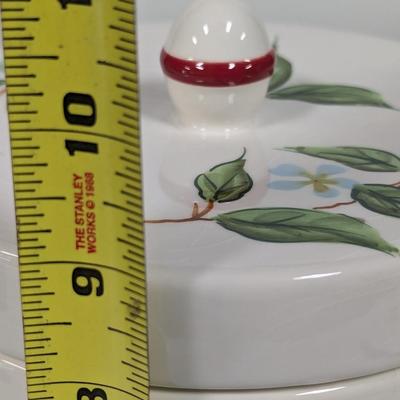 Stone Lite Floral & Fruit Canister & Steel Apple Pail