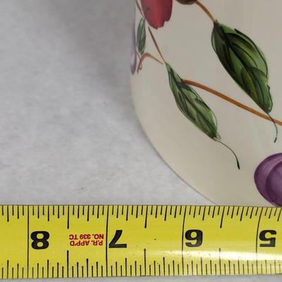 Stone Lite Floral & Fruit Canister & Steel Apple Pail