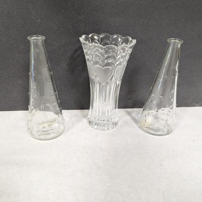 Heart Flower Vase & IKEA Emma Dafnas Design Clear Glass Hobnail Flower Vases