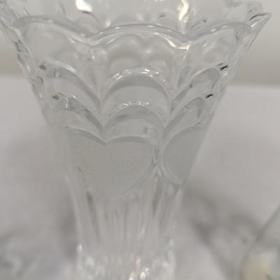 Heart Flower Vase & IKEA Emma Dafnas Design Clear Glass Hobnail Flower Vases