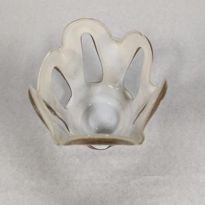 Makora Krosno Style Hand Blown Ruffled Polish Art Glass Vase