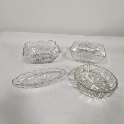 Vintage Crystal Glass Candy Dishes