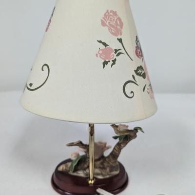 Porcelain Flower Rose Table Lamp