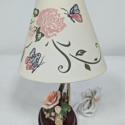 Porcelain Flower Rose Table Lamp
