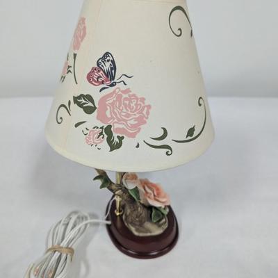 Porcelain Flower Rose Table Lamp