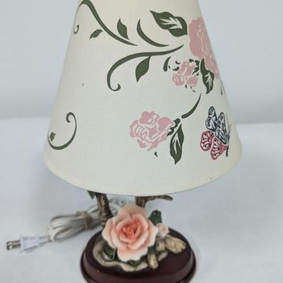 Porcelain Flower Rose Table Lamp