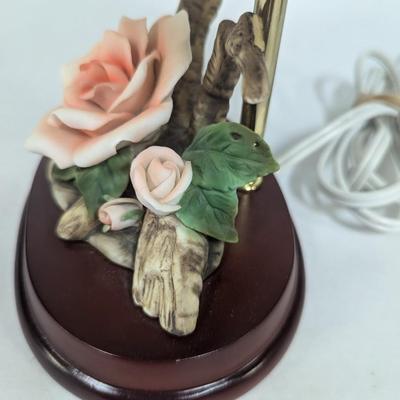 Porcelain Flower Rose Table Lamp