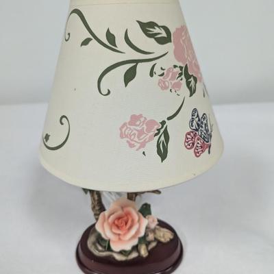 Porcelain Flower Rose Table Lamp