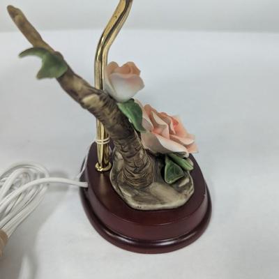 Porcelain Flower Rose Table Lamp