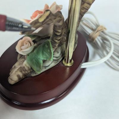 Porcelain Flower Rose Table Lamp