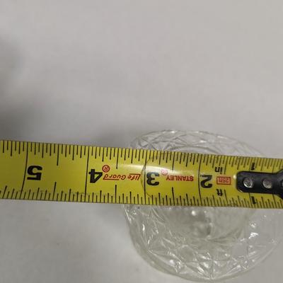 Vintage Large & Small Clear Glass Daisy & Button Top Hat