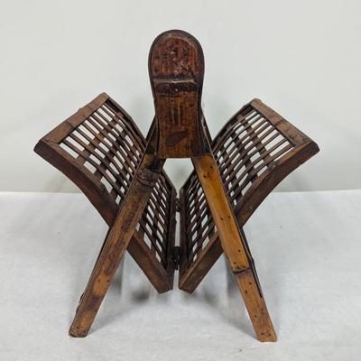 Magazine Caddy Bamboo Rattan Fold-able