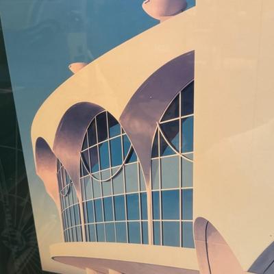 1997 Monona Terrace poster / framed By F..L Wright