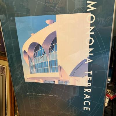 1997 Monona Terrace poster / framed By F..L Wright