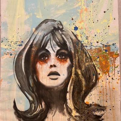 Signed Jenny Berry Acrylic on Canvas