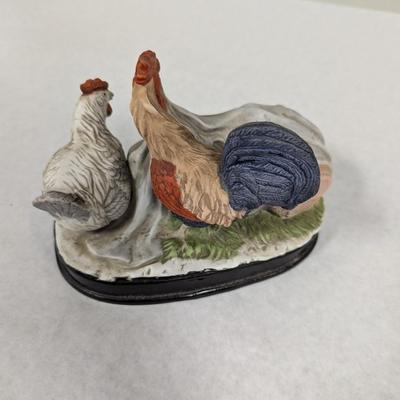 Ceramic Chicken Family Vintage Rooster Wall Hanging