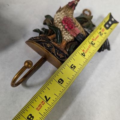 Ceramic Chicken Family Vintage Rooster Wall Hanging