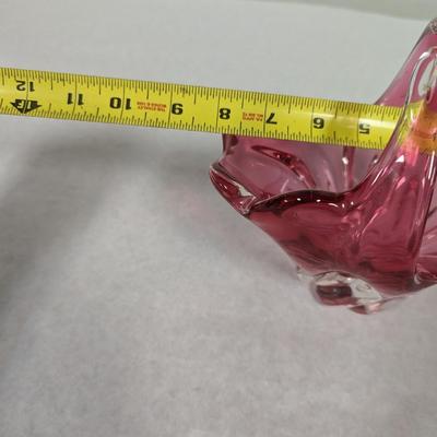 Murano Style Glass Purple Bowl