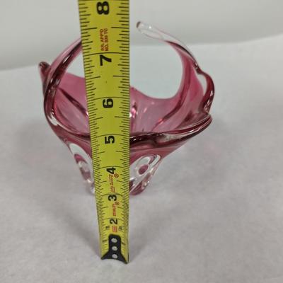 Murano Style Glass Purple Bowl