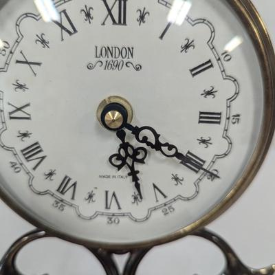 Battery Operated Made In Italy London 1690 Mantle Clock With Drawer