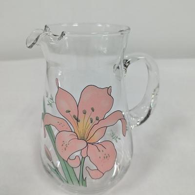 Floral Water Pitcher