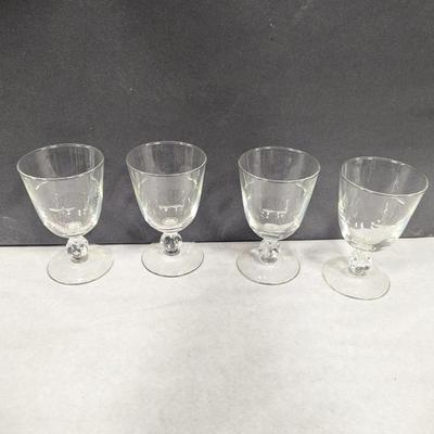 4 - Libbey Glass Strawglow Pattern Glasses