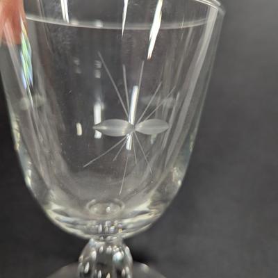 4 - Libbey Glass Strawglow Pattern Glasses