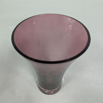 Antique Amethyst Glass & Amber Vase
