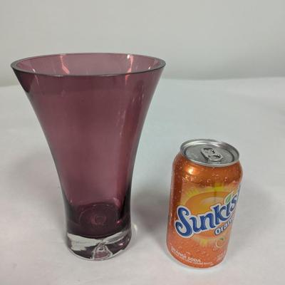 Antique Amethyst Glass & Amber Vase