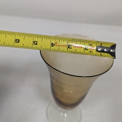 Antique Amethyst Glass & Amber Vase