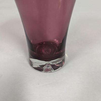 Antique Amethyst Glass & Amber Vase
