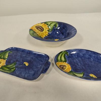 Made In Italy Sunflower Dishes