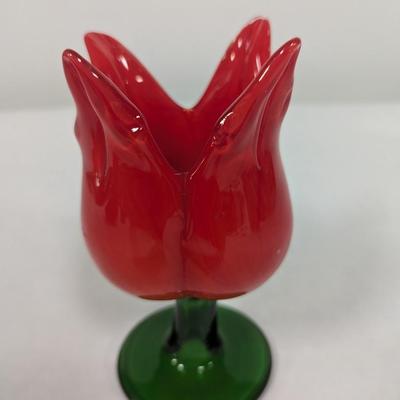 Vintage Alicja Art Glass Tulip Vase