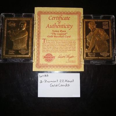 2 promint 22 kt goldcards