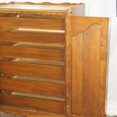 Louis XV style maple small armoire