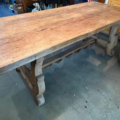 Vintage Heavy Oak Farm Table