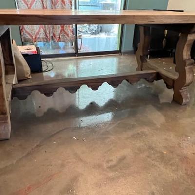 Vintage Heavy Oak Farm Table
