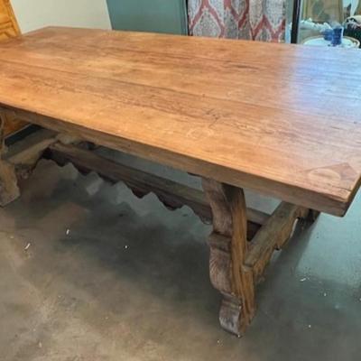 Vintage Heavy Oak Farm Table