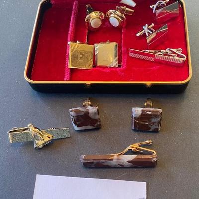 Vintage Tie Clips and Cufflinks