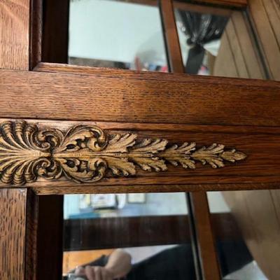 Vintage Oak Bow Front Cabinet