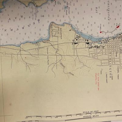 CHART: U.S LAKE SURVEYS/ LAKE CHAMPLAIN/ CUMBERLAND HEAD, NY and SAVAGE ISLAND, VT. TO FOUR BROTHERS