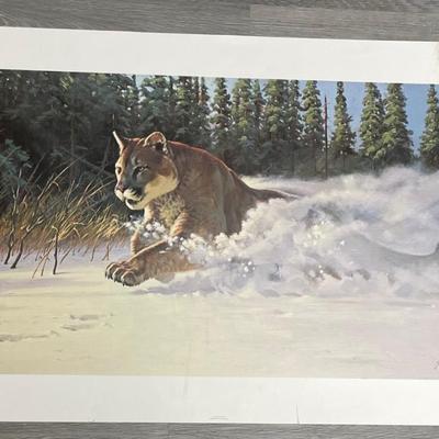 "Mountain Rush" , by Guy Coheleach 160 of 950
