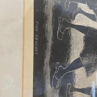 SIGNED Karl Broodhagen (1909 – 2002) lithograph sketch/1971