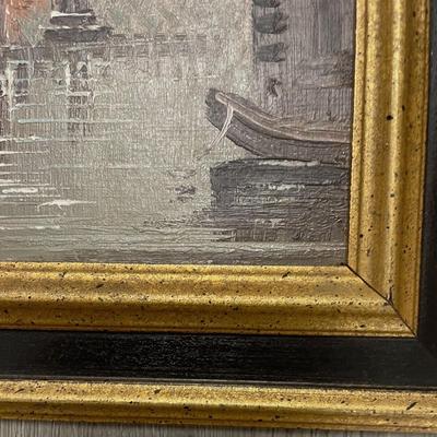 Oil painting on board.