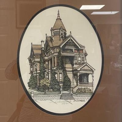 DEBBIE W. PATRICK LITHOGRAPH ON PAPER/ HAAS - LILIENTHAL HOUSE SAN- FRANCISCO