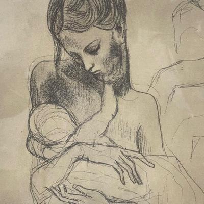 PABLO PICASSO SIGNED LITHOGRAPH / IMPRINT SIGNATURE
