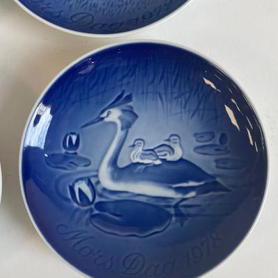 Royal Copenhagen Plates Years 1970, 1971, 1972, 1974, 1975, 1976, 1978 B&G Mother's Day