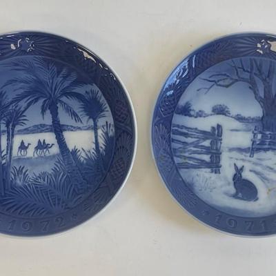 Royal Copenhagen Plates Years 1971, 1972