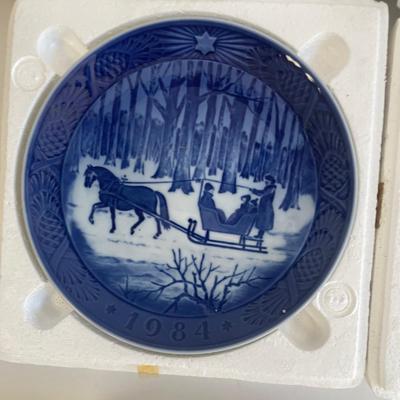 Royal Copenhagen Plates Years 1984, 1985, 1987 Royal Christmas Series